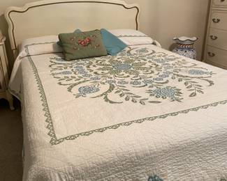 White French style full size bed