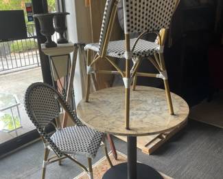 PAIR Safavieh White & Black French Cafe Chairs