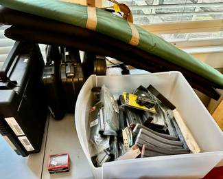 empty hard cases, soft long gun cases, magazines