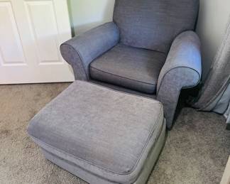 Swivel, Rocker Chair and Ottoman