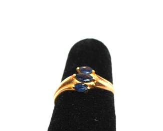 14K BLUE SAPPHIRES