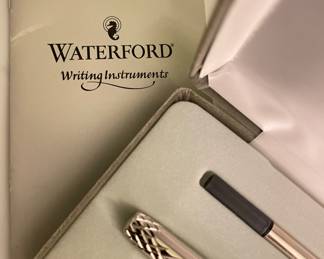 Waterford Writing Instrument 
Lismore Rollerball, Polished Silver 
$120
Includes Box, Booklet, and refill