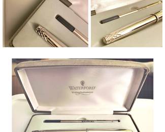 Waterford Writing Instrument 
Lismore Rollerball, Polished Silver 
$120
Includes Box, Booklet, and refill
No Box Sleeve
