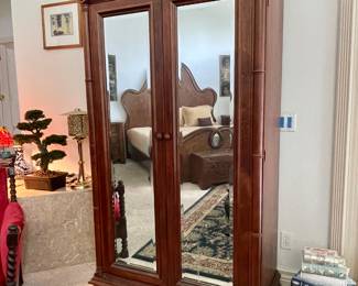 Hooker Beveled Mirror armoire 
$280