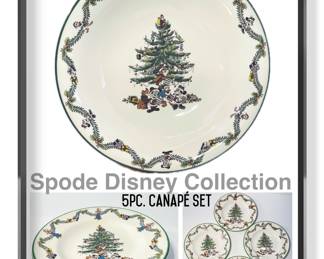 Spode 2003 Disney Christmas Collection Canapé 5 piece Set
$520
No Box
(1) 12.5" Serving Plate
(4) 6.25" Canapé plates