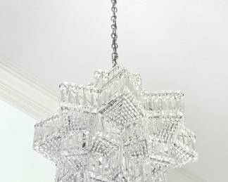 Schonbek Equinox Crystal Chandelier
45 light Chandelier
Finish: Polished Silver
36"tall • 29.5"wide 
Weight- 66lbs
$8,800