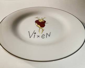 Detail pic, Pottery Barn Reindeer 9 piece set
1 Large Platter 11" x 17"
8 Dessert/Luncheon/Salad Plates 8.5"
$230  