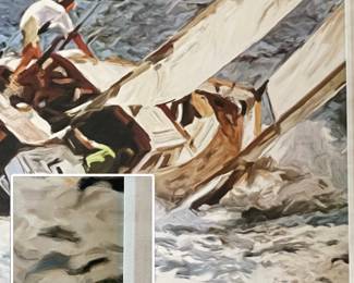 2). Detail pic, artist signature 