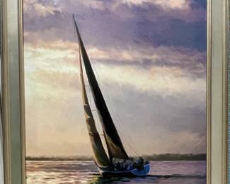 4). Original Acrylic Painting, custom frame
Artist: Stephen Sebastian 
Overall: 55" x 36.5"
Image: 48.5" x 30"
$5,800
1 5/8 extension 