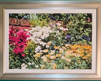 7). Original Acrylic Painting, custom frame
Original Acrylic Painting 
Artist: Stephen Sebastian 
"Grandma's Flowers" 
$3,200
2005
Overall: 
Image: 