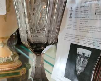 Orrefors six graces vase bergkvist