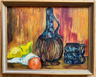 Oil on Canvas, Signed illegible