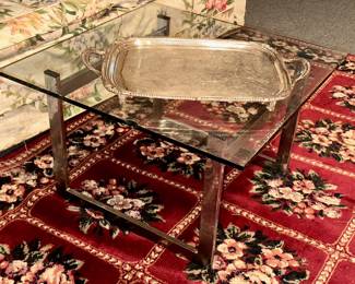 Chrome and Glass Table