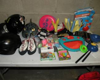 Sporting gear (kids rock climbing shoes, helmets, more)