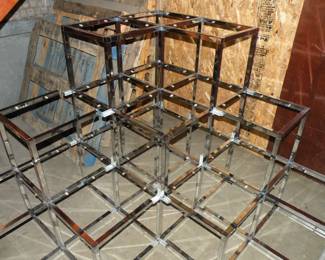 Chrome display shelf (with glass shelves)