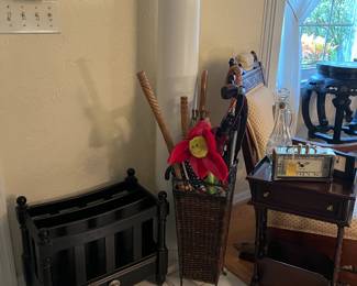 Magazine rack, umbrella stand, side table