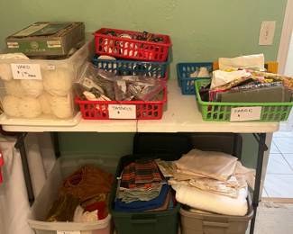 Linens, lampshades, sewing and crafting supplies