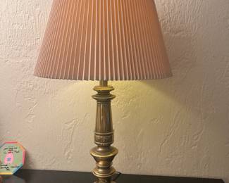 Vintage Stiffel brass table lamp w/shade