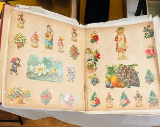 Set of Antique Chromos, sample of the 13 pages available.