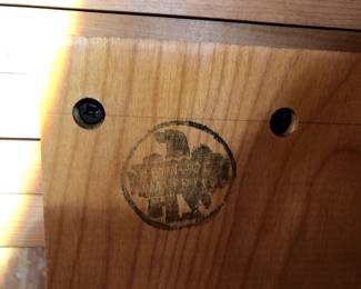 Heywood Wakefield Maker's Mark    $4,500 for the set, table, two leaves, 5 side chairs, and one armchair  (1 of 14)