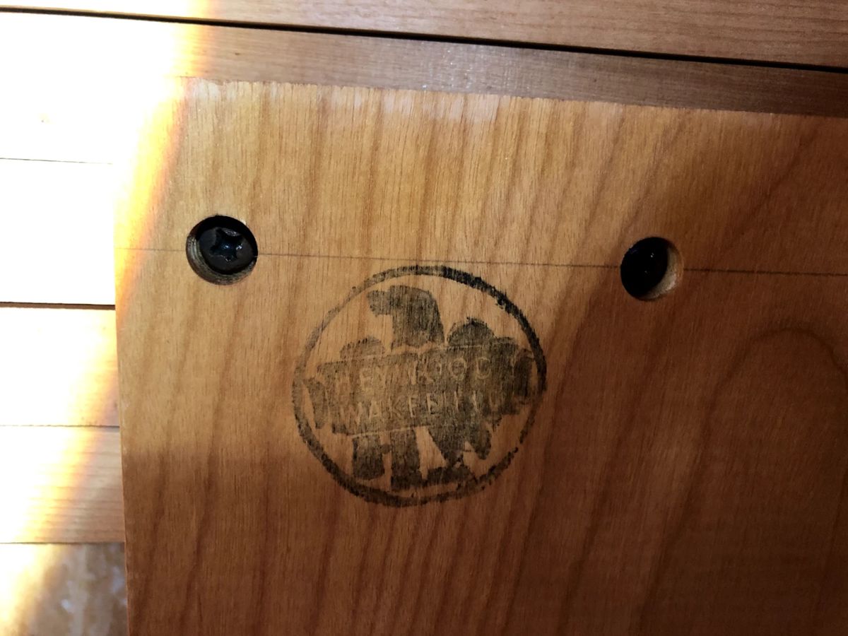 Heywood Wakefield Maker's Mark    $4,500 for the set, table, two leaves, 5 side chairs, and one armchair  (1 of 14)