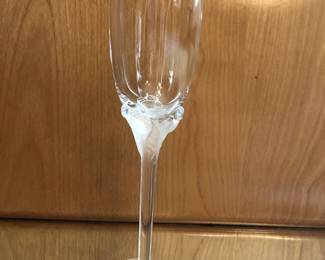 Lenox Ritz Champagne Flute w/Embossed Frosted Roses (Set of 5)  $30