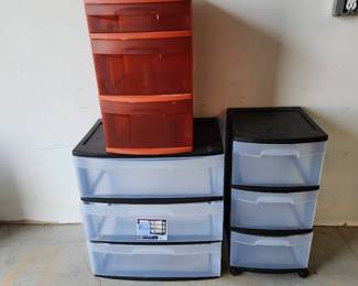 3 Sterilite Storage Drawers