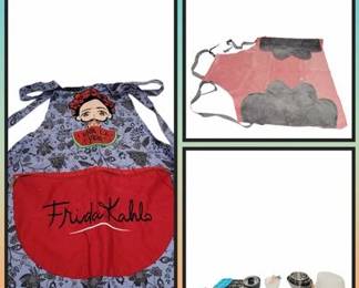 Baking Lot includes Muffin Tins Baking pans Mixing Bowls measuring utensils Aprons Cake Plate