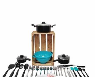 Lot of Pot pans StrainerCooking Utensils and Utensils