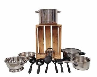 Lot Of Pots Pans Cooking Utensils