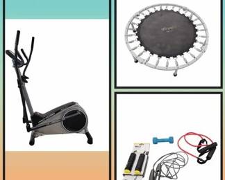 ProForm 225 CSE Home Use Elliptical Trainer Ativafit Trampoline and Other Items