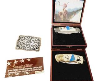 Southern Knives Storming Silver Belt Buckle