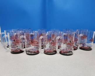 Vintage 16 NASCAR Winston Cup Series Plastic Mug With DieCast Car HOWW MFG Made In USA