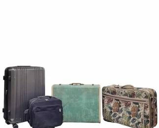 Vintage Luggage Samsonite 80s Leisure Floral Tapestry Coollife Luggage Expandable Suitcase