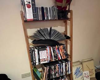 CD's, DVD's and storage rack