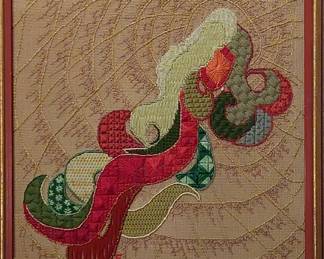 Free Form framed needlecraft art