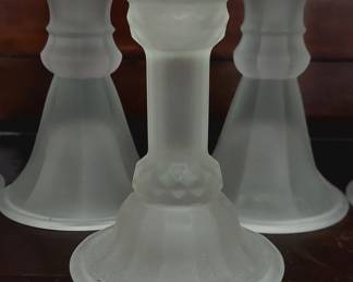frosted glass candle holder