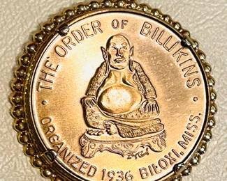 The order of Billikins Biloxi, Miss. Coin Token meddalion