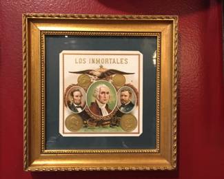 professional framed cigar box lid
