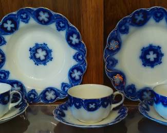 Gorgeous Antique Johnson Bro's Flow Blue China