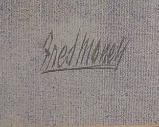 Signed Fred Money Framed Art