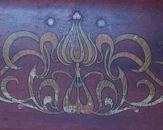 Decorative Victorian scroll motif on Antique Side Chair