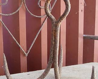 Primitive metal double hook