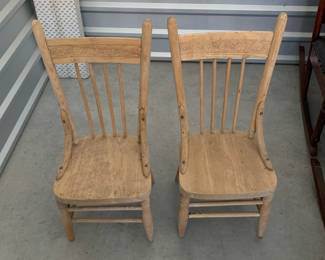 Lots of rustic chairs