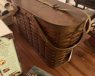 Tin lined picnic hamper 