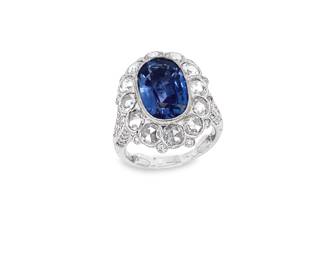 18k Sapphire and Diamond ring