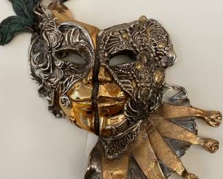 D'Argenta Harlequin Mask-Silver Plated 