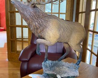 Matt Placzek Elk Sculpture—signed 