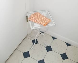 Wrought iron glass top table