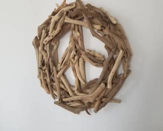 Pottery Bran driftwood peace sign